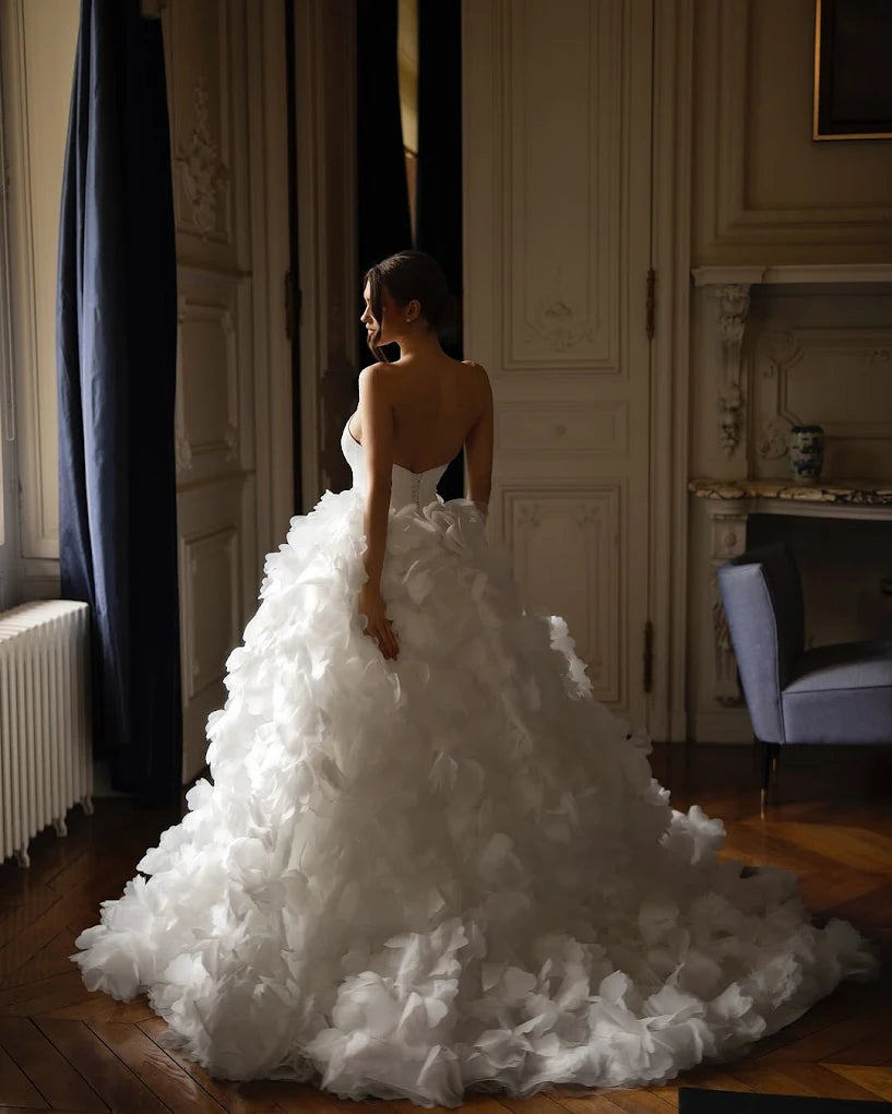 Robe de mariée Maison Galad princesse à fleur bustier